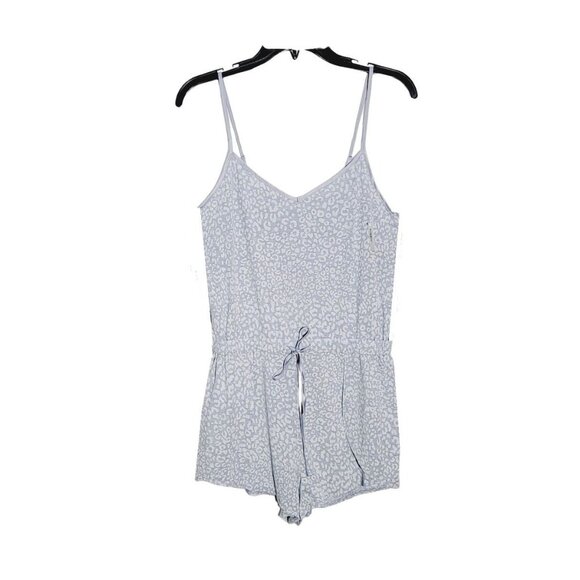 ⭐GAP S Truesleep TENCEL Modal Tulip Romper Blue Leopard relaxed Soft Tank straps - Picture 2 of 9
